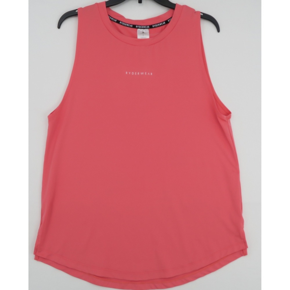 Ryderwear Mens Muscle Tank Top Coral Pink Activewear Gym Shirt Size Large